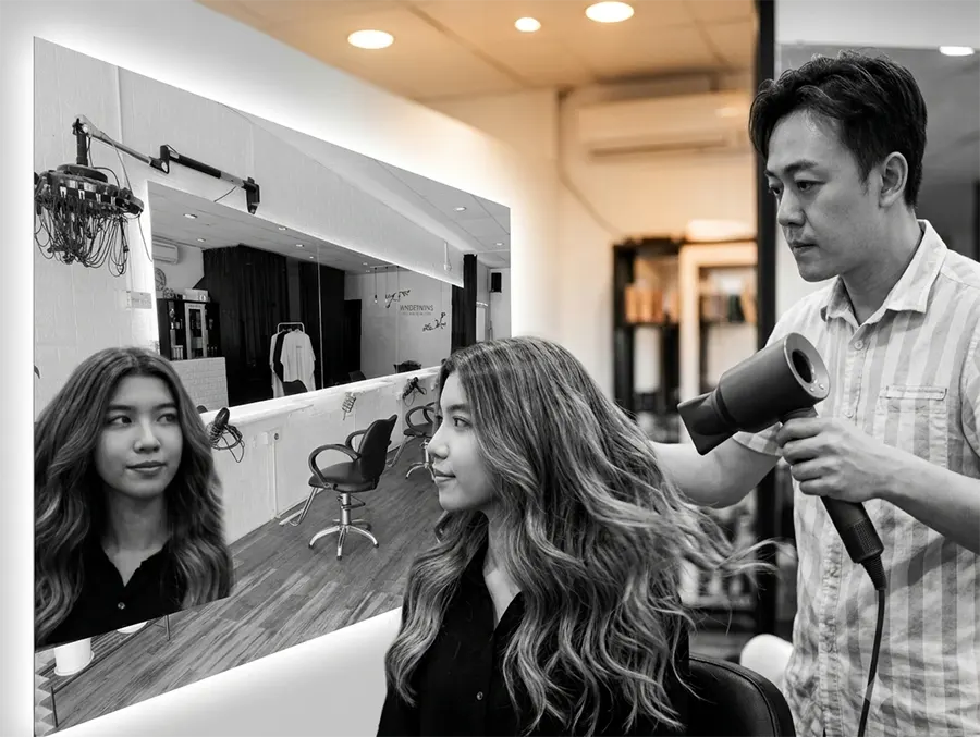Hairstylist at work